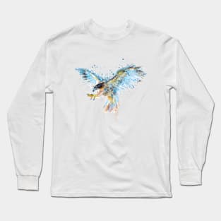 Watercolor Painting - Falcon Attack Long Sleeve T-Shirt